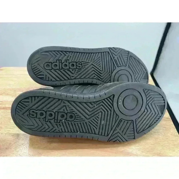 Adidas HOOPS‎ Black Low Classic Vintage Inspired Lace Up Sneaker Men's Size 11 - Picture 9 of 10